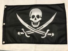 12x18 Jolly Roger Pirate Skull Flag Super Polyester Motorcycle Boat Grommet21
