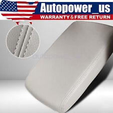 Fits 2008-2013 Toyota Highlander Leather Center Console Lid Armrest Cover Gray