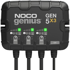Noco Gen5x3 3-bank 15-amp On-board Battery Charger Maintainer And Desulfator