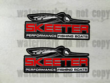 2x Skeeter Black Sponsor Stickers Decals Fishing Boat Bass Walleye Tackle Box