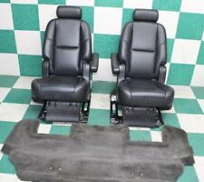 07-14 Escalade Swvb Black Leather 2nd Row Backseat Pair Captains Chairs Seats