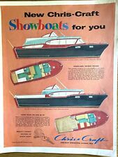 1955 Chris-craft 38-ft. Corsair And Constellation Vintage Magazine Ad Showboats