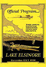 1930 - Midwinter Outboard Regatta Boat Race - Lake Elsinore - Promotional Poster