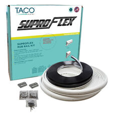 Taco Suproflex Boat Rub Rail Kit White With Flex Chrome Insert 1.6 X .78 60ft