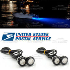 4pcs Blue Led Boat Light Waterproof 12v Outrigger Spreader Transom Marine Dock