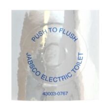 Jabsco 43003-0767 37010 M-626-02 Electric Toilet Push To Flush Switch Label