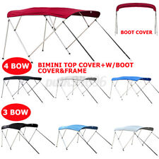 Boat Bimini Top 3 Bow 4 Bow Canopy Cover 6ft 8ft Long W Frame Boot Cover