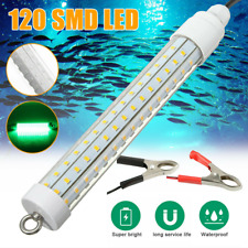 12v Led Underwater Submersible Fishing Light Night Crappie Shad Squid Boat Green