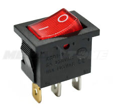 Spst Kcd1 Mini Rocker Switch W Illuminated Red Lamp On-off 6a250vac Usa Seller