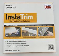 Instatrim 12 Inch Covers 14 Gap Flexible Self-adhesive Trim Strip White Diy