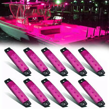 10pcs Purple Marine Boat Led Deck Courtesy Lights Waterproof Stern Transom Light