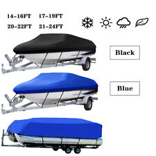 Heavy Duty Marine Grade Trailerable Waterproof V Tri-hull Runabout Boat Cover