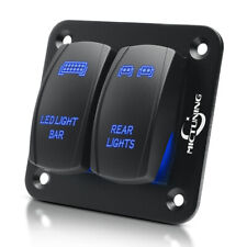 Mictuning 2 Gang Rocker Switch Panel Led Light Bar Rear Light For Auto Car Utv