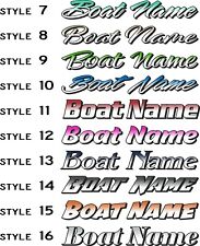 Boat Name Decal 4x24 Custom Hull Graphic Premium Marine Vinyl Lettering Gra