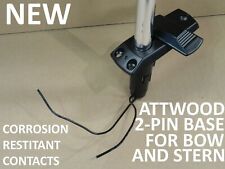 New Attwood 2-pin Swing Away Stern Bow Light Plug-in Base Socket Fit Seachoice