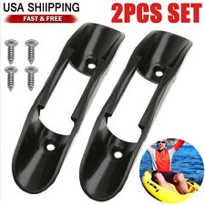 2pcs Kayak Marine Boat Paddle Clip Holder Watercraft Black Plastic Accessories