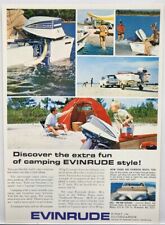 1964 Evinrude Outboard Motors Fishing Camping Print Ad Milwaukee Wisconsin