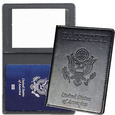 Leather Passport Holder Wallet Blocking Cover Protector For Vaccination Card