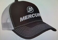 Mercury Outboards Parts New M Mercury Black Grey With Mesh Cap Hat