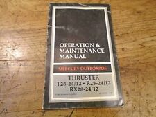 Mercury Marine Thruster Owners Manual T28-2412 R28-2412 Rx28 1988