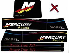 Mercruiser Premium Quality Bravo One Racing X Original Colors Wrams Sticker Set
