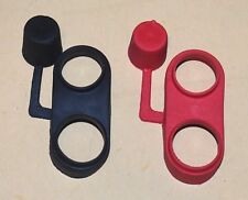 2 Marine Dual Post Battery Terminal Flexible Boot Cover Red Black
