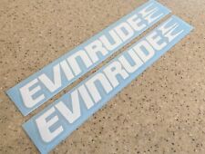 Evinrude Vintage Outboard Motor Decals White 12 Free Ship Free Fish Decal