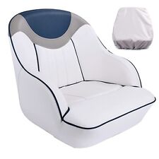 Northcaptain Boat Seat Captain Seat With Boat Seat Coverwhitegreypacific Blue