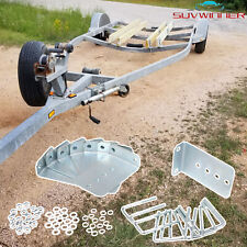 8pcs 8 Inch Galvanized L-type Boat Trailer Bunk Brackets For 3x3 Crossmember New