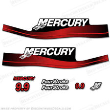 1999-2006 Red Mercury 9.9hp 4-stroke Outboard Decals Reproductions