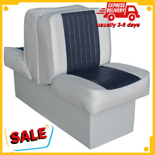 Boat Seat Back To Back Ski Lounge Marine Cushion Chair Vinyl Fishing Grey-navy