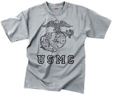 Vintage Usmc Grey T-shirt Mens Globe Anchor Military Tee Shirt S-3xl