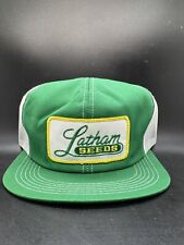 Vintage Latham Seeds Trucker Hat Green White Mesh Patch