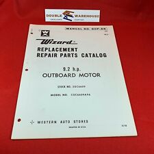 1968 Wizard 9.2 Hp Outboard Motor Replace Repair Parts Catalog Coc6609a96 80p-65