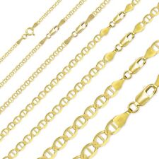 14k Solid Yellow Gold Mariner Necklace Chain 1.5-7.7mm 16-26 - Anchor Link