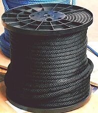 Anchor Rope Dock Line 38 X 50 Braided 100 Nylon Black Made In Usa