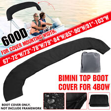 For 4 Bow Bimini Top Boot Cover Storage Marine Boat 67-103 Wide Shade Canopy