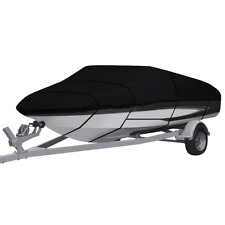 Waterproof Boat Cover Heavy Duty 13-16ft Trailerable V-hull Runabout Fishing Ski