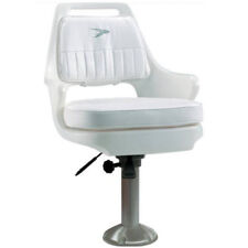 Helm Chair 15in Pedestal Boat Seat Arm Rest Plastic Frame Cushion Adjustable New