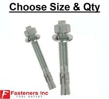 Concrete Wedge Anchor Zinc Plated Expansion Anchors Includes Nuts Washers