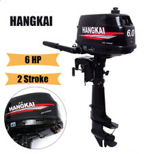 Hangkai 2 Stroke 6 Hp Outboard Motor Fishing Boat Engine 40cm Short Shaft 102cc