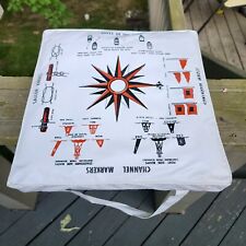 Vtg Mcm Boat Cushion Life Preserver Rules Knots Storm Warning Channel Markers Nm