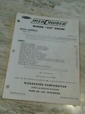 Mercruiser Marine 150 Engine Parts Catalog Manual 1965 C-90-37343 1666495 Up