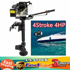 4 Stroke 4hp Jet Pump Heavy Duty Outboard Motor Boat Engine Wind Cooling Cdi New