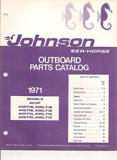 Johnson Outboard Parts Catalog 40hp See Description For Model List
