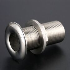 Stainless Steel Hardware Boat Thru Hull Fitting Drain Connector For 1 Hose