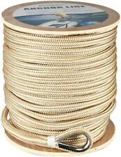 12 X 600 Double Braid Nylon Anchor Line Dock Line Rope Stainless Thimble