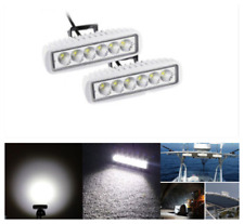 2x White Spreader Led Deckmarine Lights For Boat Spot Light 18w Waterproof