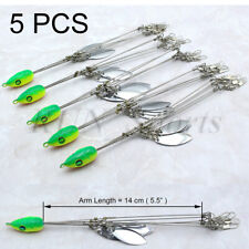 5 Count Umbrella Alabama Rig Kit Lure Strong Wire 5 Arms 4 Blades Bass Bait Hlt