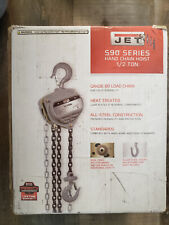 Jet S90-050-10 Contractor 0.5 Ton Hand Chain Hoist With 10 Foot Lift 2 Hooks